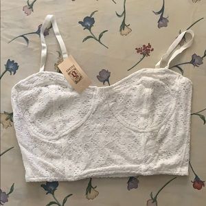 White Bralette Top